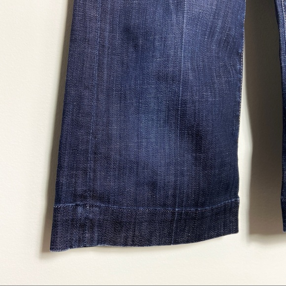 7 For All Mankind Women’s Dojo Capri Crop Dark Blue Jeans Size 27 - Picture 5 of 8